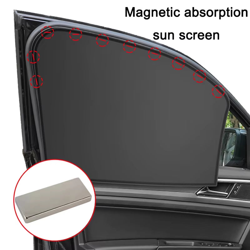 Magnetic Car Sunshade Side Window Cover Sun Visor Summer Protection Window Curtain Cover for Front Rear Auto Accessories