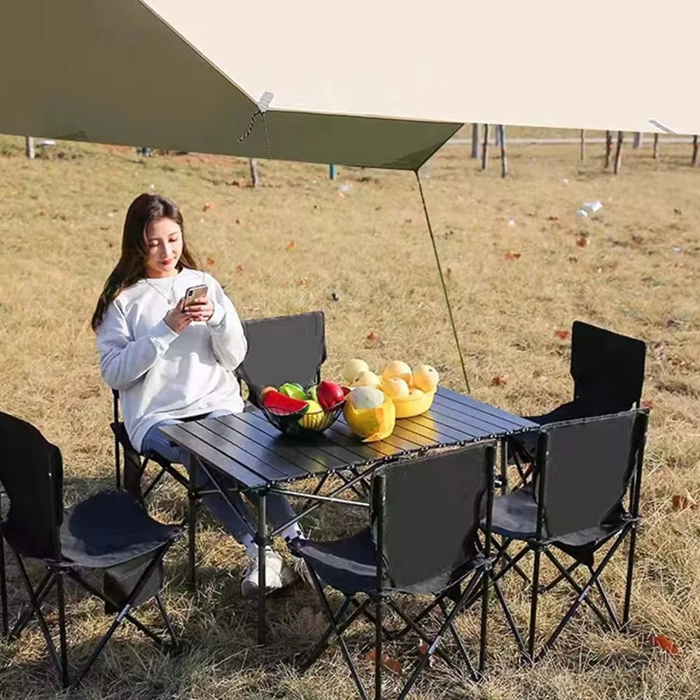 Outdoor Folding Tables Folding Camping Table Aluminum Alloy Barbecue Table Chicken Roll Table Tourist Picnic Tables 롤테이블테이블 캠핑용