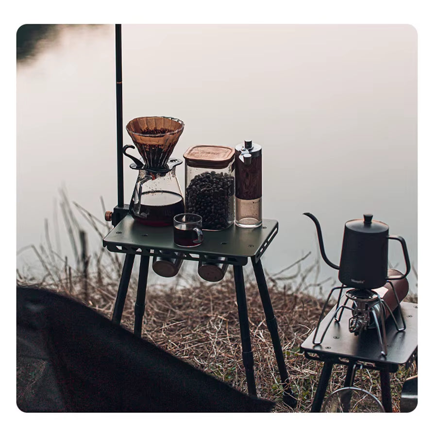Outdoor Table and Chair Dual-Use Table, Liftable Portable Stool Outdoor Fishing Camping Chair Desk