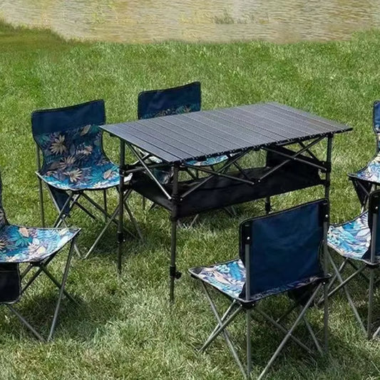 Outdoor Folding Tables Folding Camping Table Aluminum Alloy Barbecue Table Chicken Roll Table Tourist Picnic Tables 롤테이블테이블 캠핑용